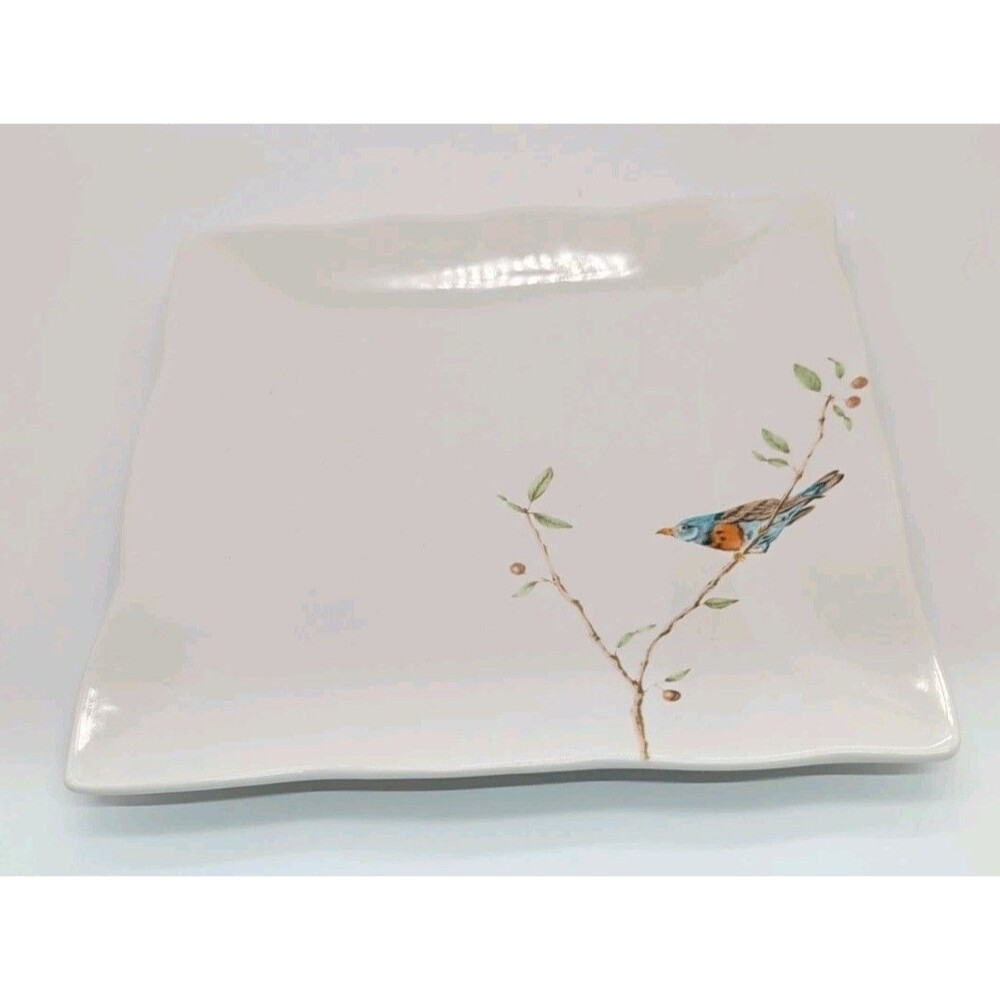 222 Fifth Early Bird Scalloped Square Salad Plate 8" Lunch Plate